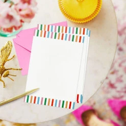 Hallmark Bright Stripes On White Stationery Set, 36 Sheets -Hallmark Gift Shop Bright Stripes Stationery Sheets and Envelopes 3STN1146 05