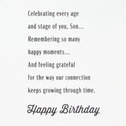 Hallmark Our Connection Keeps Growing Birthday Card For Son -Hallmark Gift Shop Bronze and Brown Diagonal Stripes Son Birthday Card 859MAN4547 03