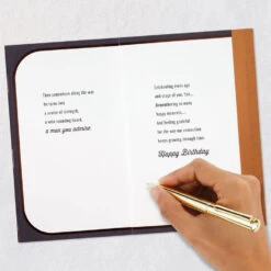 Hallmark Our Connection Keeps Growing Birthday Card For Son -Hallmark Gift Shop Bronze and Brown Diagonal Stripes Son Birthday Card 859MAN4547 08