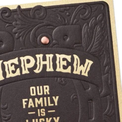 Hallmark Lucky To Have You, Horseshoe Birthday Card For Nephew -Hallmark Gift Shop Brown and Gold Country Western Nephew Birthday Card 859MAN4537 04