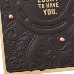 Hallmark Lucky To Have You, Horseshoe Birthday Card For Nephew -Hallmark Gift Shop Brown and Gold Country Western Nephew Birthday Card 859MAN4537 05