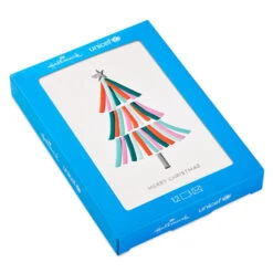Hallmark UNICEF Bright And Colorful Tree Boxed Christmas Cards, Pack Of 12