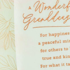 Hallmark Wishes For You Birthday Card For Granddaughter -Hallmark Gift Shop Brushstrokes Leaves Birthday Card for Granddaughter 759FBD4878 05