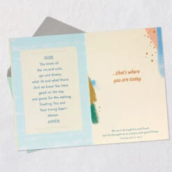 Hallmark You're In My Heart And Prayers Religious Encouragement Card -Hallmark Gift Shop Brushstrokes and Leaves Religious Encouragement Card 699CEY3025 05