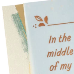 Hallmark You're In My Heart And Prayers Religious Encouragement Card -Hallmark Gift Shop Brushstrokes and Leaves Religious Encouragement Card 699CEY3025 06