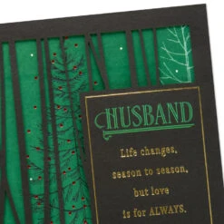 Hallmark Our Love Is For Always Christmas Card For Husband -Hallmark Gift Shop Buck Deer in Woods Husband Christmas Card 659XZH1989 05