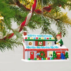 Hallmark Elf Crazy Christmas Cheer Musical Ornament With Light -Hallmark Gift Shop Buddy the Elf on Christmas House Keepsake Ornament 3999QXI7069 02