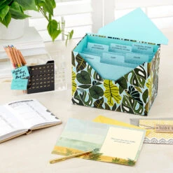 Hallmark Premium Assorted Handmade All-Occasion Cards In Leaf Print Organizer, Box Of 24 -Hallmark Gift Shop Bulk Handmade AllOccasion Cards in Storage Box 5EDX1107 10