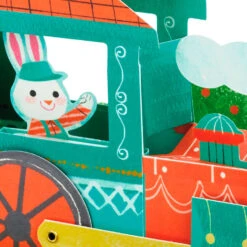 Hallmark Bunny In Train Musical 3D Pop-Up Easter Card With Motion -Hallmark Gift Shop Bunny in Train Musical 3D PopUp Easter Card With Motion 1199EAZ5106 04