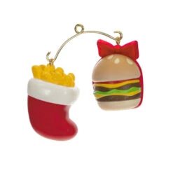 Hallmark Mini A Perfect Pairing Ornaments, Set Of 2 -Hallmark Gift Shop Burger and Fries Keepsake Ornaments 1499QXM9207 06