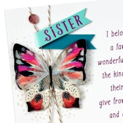 Hallmark Wise And Wonderful Woman Birthday Card For Sister -Hallmark Gift Shop Butterflies Birthday Card for Sister 799FBD7219 04
