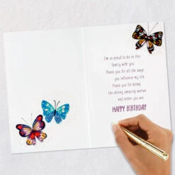 Hallmark Wise And Wonderful Woman Birthday Card For Sister -Hallmark Gift Shop Butterflies Birthday Card for Sister 799FBD7219 06