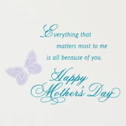 Hallmark You're The Love Of My Life Mother's Day Card For Wife -Hallmark Gift Shop Butterflies and Flowers Wife Mothers Day Card 799MOA7564 03