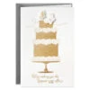 Hallmark Wishing You The Happiest-Ever-After Wedding Card From Us -Hallmark Gift Shop Butterflies and Gold Cake Wedding Card From Us 699W4039 01