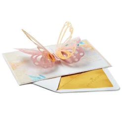 Hallmark Special Wish To Someone Who Brings Happiness 3D Pop-Up Card For Her -Hallmark Gift Shop Butterfly and Leaves 3D PopUp Card for Her 1299LAD2888 02