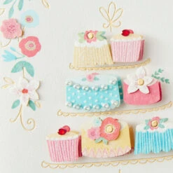 Hallmark You Deserve All The Sweets Birthday Card -Hallmark Gift Shop Cake Display and Flowers Birthday Card 659LAD4135 04