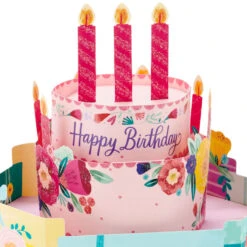 Hallmark You Make Life Sweet 3D Pop-Up Birthday Card -Hallmark Gift Shop Cake Flowers Gifts 3D PopUp Birthday Card for Her 799WDR1100 01