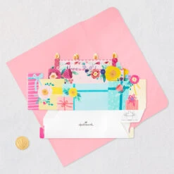 Hallmark You Make Life Sweet 3D Pop-Up Birthday Card -Hallmark Gift Shop Cake Flowers Gifts 3D PopUp Birthday Card for Her 799WDR1100 05