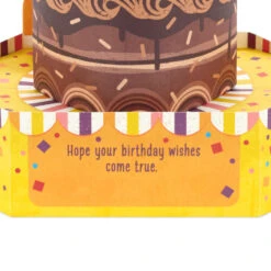Hallmark Chocolate Cake Musical 3D Pop-Up Birthday Card With Motion -Hallmark Gift Shop Cake Music and Motion 3D PopUp Birthday Card 1199ARH1377 04