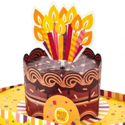Hallmark Chocolate Cake Musical 3D Pop-Up Birthday Card With Motion -Hallmark Gift Shop Cake Music and Motion 3D PopUp Birthday Card 1199ARH1377 05