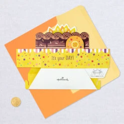 Hallmark Chocolate Cake Musical 3D Pop-Up Birthday Card With Motion -Hallmark Gift Shop Cake Music and Motion 3D PopUp Birthday Card 1199ARH1377 06