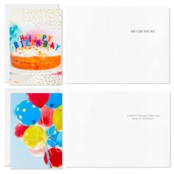 Hallmark Birthday Icons Boxed Birthday Cards Assortment, Pack Of 12 -Hallmark Gift Shop Cake and Balloons Assorted Boxed Birthday Cards 3EDX1206 04