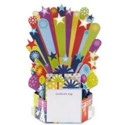 Hallmark Celebrate Big Musical 3D Pop-Up Birthday Card With Light -Hallmark Gift Shop Cake and Stars Music Light PopUp Birthday Card 999ARH1376 03