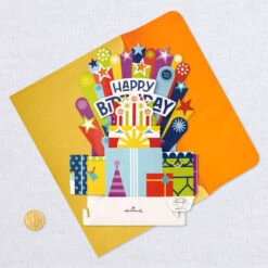 Hallmark Celebrate Big Musical 3D Pop-Up Birthday Card With Light -Hallmark Gift Shop Cake and Stars Music Light PopUp Birthday Card 999ARH1376 06