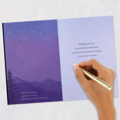 Hallmark A Love Like Yours Religious Anniversary Card For Couple -Hallmark Gift Shop Campfire in Wooded Lake at Night Religious Anniversary Card 659CEY1922 07