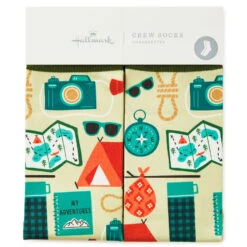 Hallmark Camping Icons Fun Crew Socks -Hallmark Gift Shop Camping Icons Novelty Crew Socks 1SOX2071 02