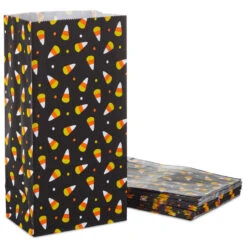 Candy Corn Halloween Paper Goodie Bags, Pack Of 30