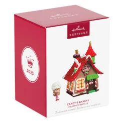 Hallmark Welcome To Elfville Candy's Bakery Ornaments, Set Of 2 -Hallmark Gift Shop Candys Bakery and Elf Keepsake Ornaments 5QXR8485 08