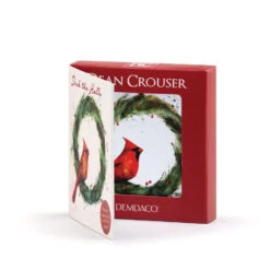 Cardinal On Holly Wreath Magnet Ornament And Matching Card -Hallmark Gift Shop Cardinal Magnet Ornament With Card 2020230116 03
