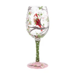 Enesco Lolita Cardinal Beauty Handpainted Wine Glass, 15 Oz. -Hallmark Gift Shop Cardinal and Cherry Blossoms Handpainted Wine Glass 6009225 03
