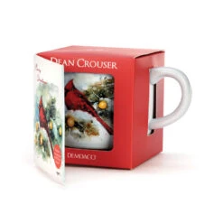 Cardinal On Snow Frosted Branch Mug And Matching Card -Hallmark Gift Shop Cardinal on Frosted Branch Mug With Card 2020220252 03