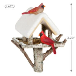 Hallmark Marjolein's Garden Winter Cardinals Ornament -Hallmark Gift Shop Cardinals Birdfeeder Keepsake Ornament 1899QXR8099 03