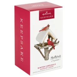 Hallmark Marjolein's Garden Winter Cardinals Ornament -Hallmark Gift Shop Cardinals Birdfeeder Keepsake Ornament 1899QXR8099 04