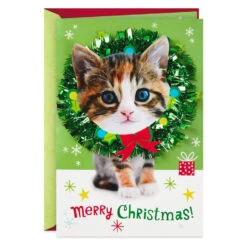 Hallmark Caroling Cat Funny Musical Christmas Card