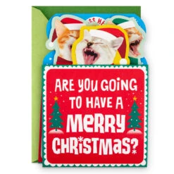 Hallmark Caroling Cats Funny Musical Pop-Up Christmas Card
