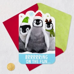Hallmark Bring On The Fun Penguins Musical Christmas Card -Hallmark Gift Shop Caroling Penguins Musical Christmas Card 659XOD6007 05