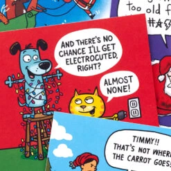 Hallmark Merry Mischief Funny Assorted Christmas Cards, Pack Of 24 -Hallmark Gift Shop Cartoon Funny Christmas Cards Assortment 5XPX1020 05