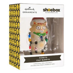 Cat Purrito Hallmark Ornament -Hallmark Gift Shop Cat Burrito With Lights Christmas Ornament 1HAJ2208 08
