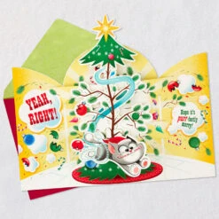 Hallmark Cat Destroying Tree Funny Musical Pop-Up Christmas Card -Hallmark Gift Shop Cat Destroying Tree Funny Musical PopUp Christmas 899XOC1061 04