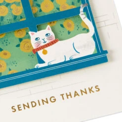 Hallmark You're So Easy To Appreciate Thank You Card -Hallmark Gift Shop Cat in Sunny Window Thank You Card 659T2281 04