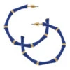 Celeste Blue Enamel Bamboo Hoop Earrings -Hallmark Gift Shop Celeste Enamel Bamboo Blue Hoop Earrings 23453EBL 01