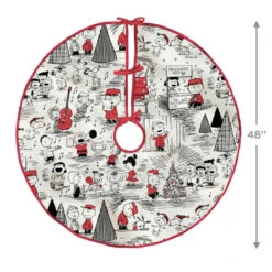Peanuts® Fabric Hallmark Tree Skirt, 48" -Hallmark Gift Shop Charlie Brown Christmas Fabric Tree Skirt 3HCM4878 04