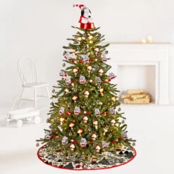 Peanuts® Fabric Hallmark Tree Skirt, 48" -Hallmark Gift Shop Charlie Brown Christmas Fabric Tree Skirt 3HCM4878 05
