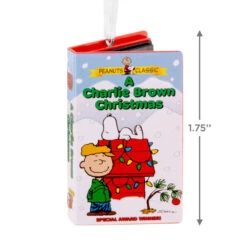 Peanuts® A Charlie Brown Christmas Retro Video Cassette Case Hallmark Ornament -Hallmark Gift Shop Charlie Brown Christmas VHS Movie Ornament 3HCM4874 04
