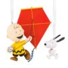 Peanuts® 75th Anniversary Charlie Brown And Snoopy Hallmark Ornaments, Set Of 2 -Hallmark Gift Shop Charlie Brown Snoopy Flying Kit Christmas Ornaments 3HCM4144 01