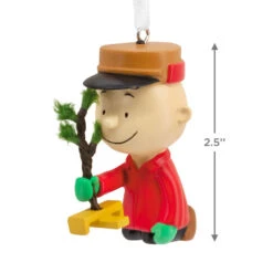 Peanuts® Charlie Brown Kneeling With Tree Hallmark Ornament -Hallmark Gift Shop Charlie Brown With Tree Christmas Ornament 3HCM4261 04